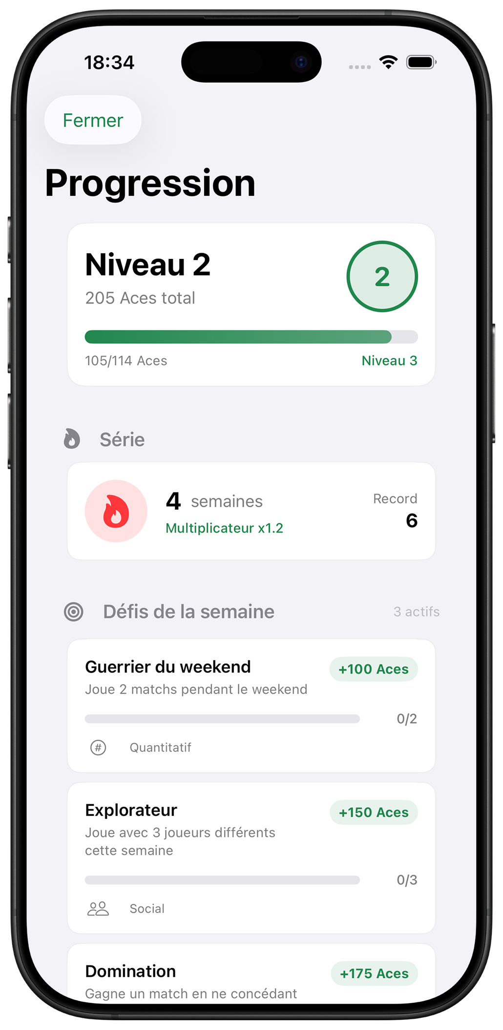 Capture d'écran AceClub